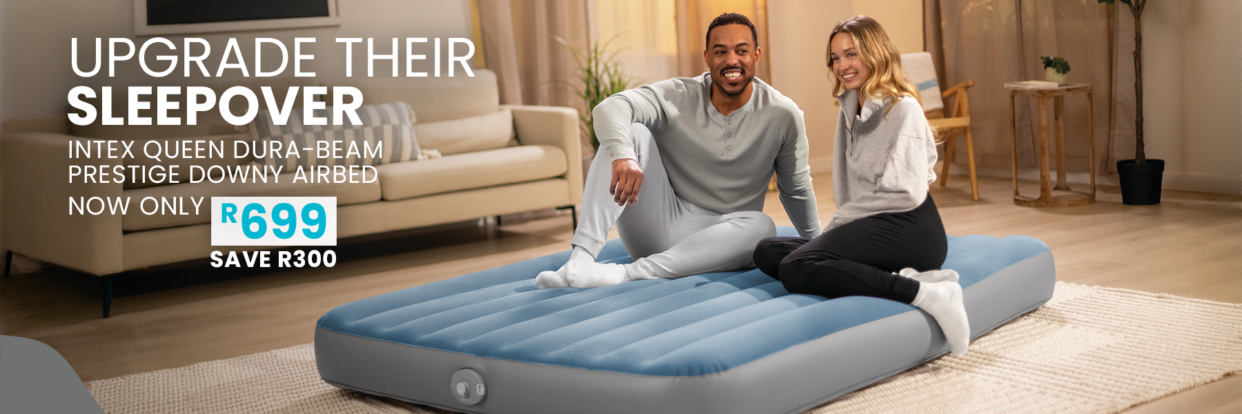 Downy Queen Airbed With Removable Pump I64189